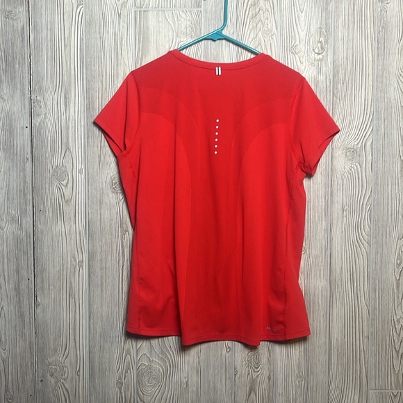 Nike Women's Bright Red Short Sleeve Tee Dri Fit Running Size XL - Picture 4 of 5